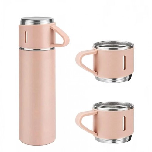 eCa BD24R Termoska 500 ml + hrneček 3 ks v dárkové krabičce, růžová