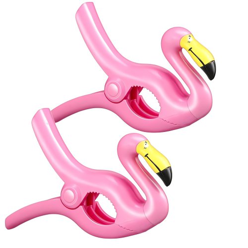 eCa Pripináčik na plážový uterák v tvare plameniaka, 2 ks