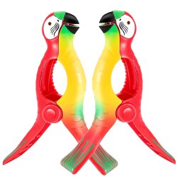 eCa Pripináčik na plážový uterák v tvare papagája, 2 ks