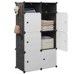 Hogler 3412 Variabilný policový systém 14 políc, 72 x 129 x 47 cm, čierna farba