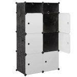 Hogler 3412 Variabilný policový systém 14 políc, 72 x 129 x 47 cm, čierna farba