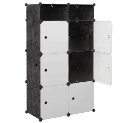 Hogler 3412 Variabilní regálový systém 14 polic, 72 x 129 x 47 cm, černý