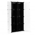 Hogler 3415 Variabilný policový systém 8 políc, 140 x 74 x 47 cm, čierna