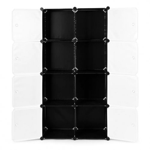 Hogler 3415 Variabilný policový systém 8 políc, 140 x 74 x 47 cm, čierna