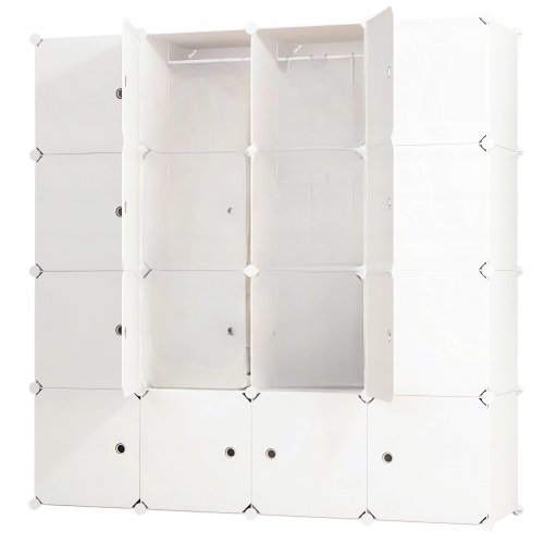 Hogler 3417 Variabilný policový systém 25 modulov, 183 x 183 x 47 cm, biely
