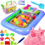 Foxter 3100 Magický tekutý písek 3000g + 18x formičky + pískoviště