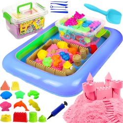 Foxter 3100 Magický tekutý písek 3000g + 18x formičky + pískoviště