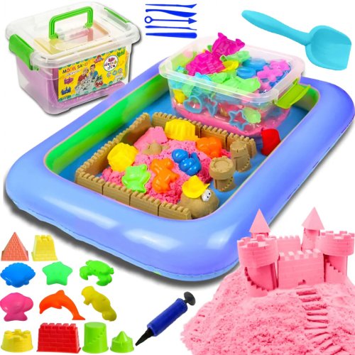 Foxter 3100 Magický tekutý písek 3000g + 18x formičky + pískoviště