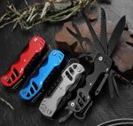 Foxter 2317 Víceúčelový kapesní nůž MULTITOOL 13 v 1, šedá