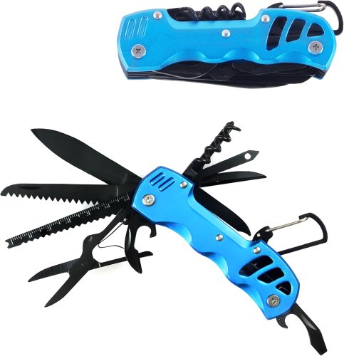 Foxter 2317 Víceúčelový kapesní nůž MULTITOOL 13 v 1, šedá