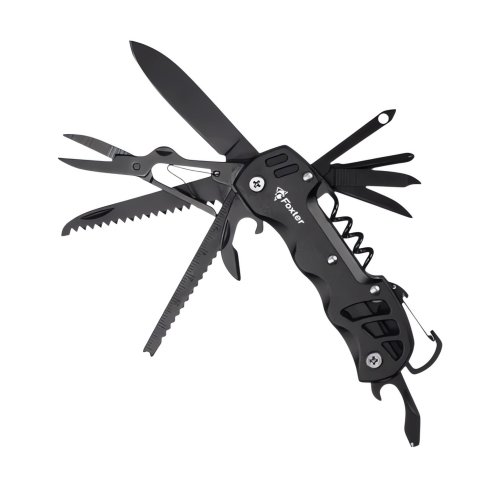 Foxter 2317 Víceúčelový kapesní nůž MULTITOOL 13 v 1, šedá