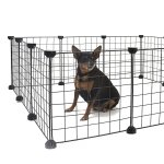 Nuxie 3252 Ohrádka pro zvířata 90 x 90 x 30 cm, černá