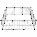Nuxie 3252 Ohrádka pre domáce zvieratá 90 x 90 x 30 cm, čierna