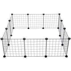 Nuxie 3252 Ohrádka pro zvířata 90 x 90 x 30 cm, černá