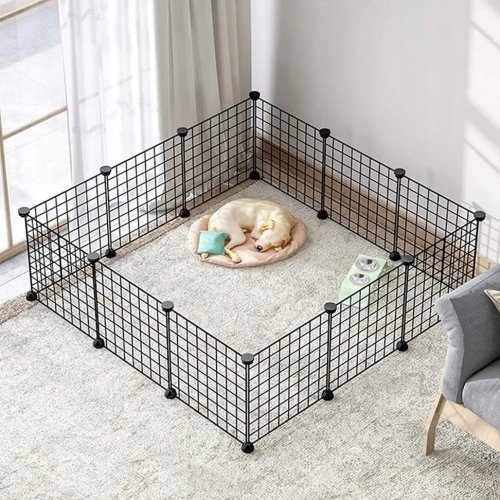 Nuxie 3252 Ohrádka pre domáce zvieratá 90 x 90 x 30 cm, čierna