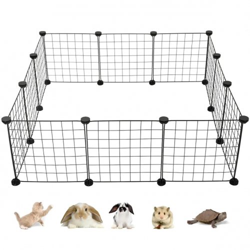 Nuxie 3252 Ohrádka pre domáce zvieratá 90 x 90 x 30 cm, čierna