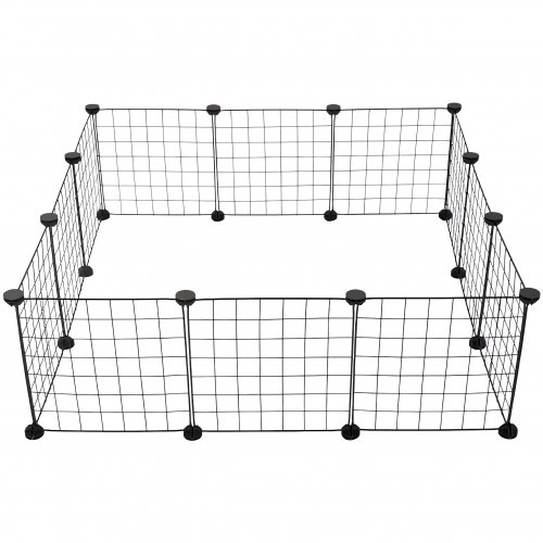 Nuxie 3252 Ohrádka pre domáce zvieratá 90 x 90 x 30 cm, čierna