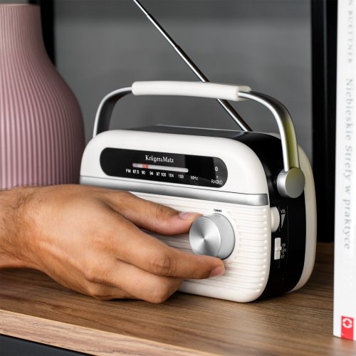 Kruger&Matz KM0826 Přenosné rádio AM/FM, Bluetooth, béžová