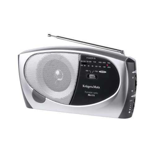 Kruger&Matz URZ2038 Přenosné rádio AM/FM, PR-111, stříbrná