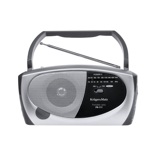Kruger&Matz URZ2038 Přenosné rádio AM/FM, PR-111, stříbrná