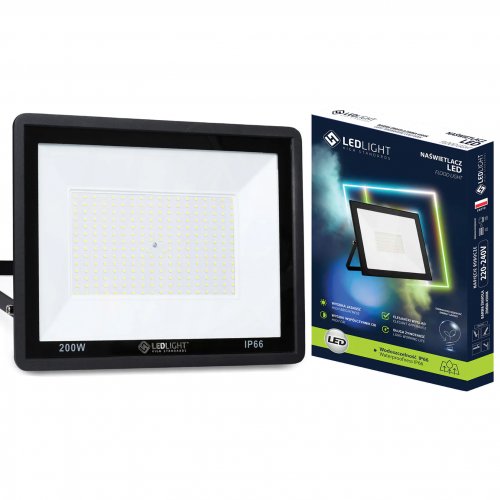LedLight 2714 Halogénový LED reflektor, IP66, studená biela, 18000 lm, 200 W