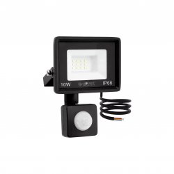 LedLight 2716 Halogénový LED reflektor, IP66, studená biela, 10 W so senzorom pohybu