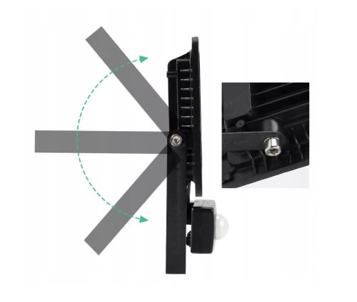 LedLight 2717 Halogenový LED reflektor, IP66, studená bílá, 20W s pohybovým senzorem