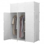Hogler 3414 Variabilný policový systém 12 modulov, 145 x 110 x 47 cm, biely