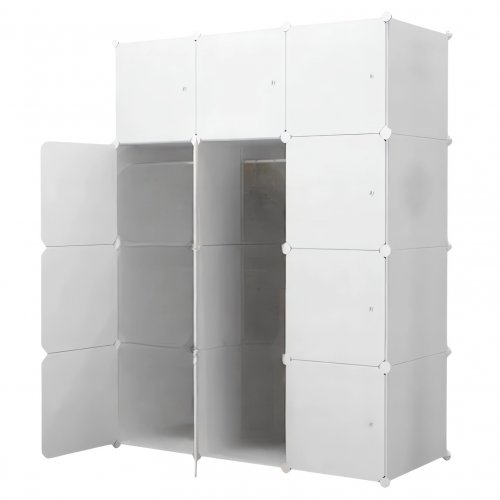 Hogler 3414 Variabilný policový systém 12 modulov, 145 x 110 x 47 cm, biely