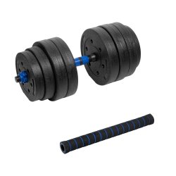 Rebel RBA-2302 Nastaviteľná činka s konektorom 1 x 20 kg, čierna a modrá