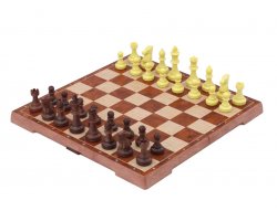 Pronett XJ5786 Magnetické dřevěné šachy 2 v 1, 31 x 31 cm