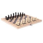 Pronett XJ5785 Magnetické dřevěné šachy 3 v 1, 24 x 24 cm