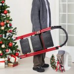 Pronett XJ5819 Skladacie schodíky, tri stupne, červené, 100 kg