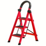 Pronett XJ5819 Skladacie schodíky, tri stupne, červené, 100 kg