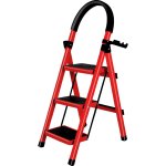 Pronett XJ5819 Skladacie schodíky, tri stupne, červené, 100 kg
