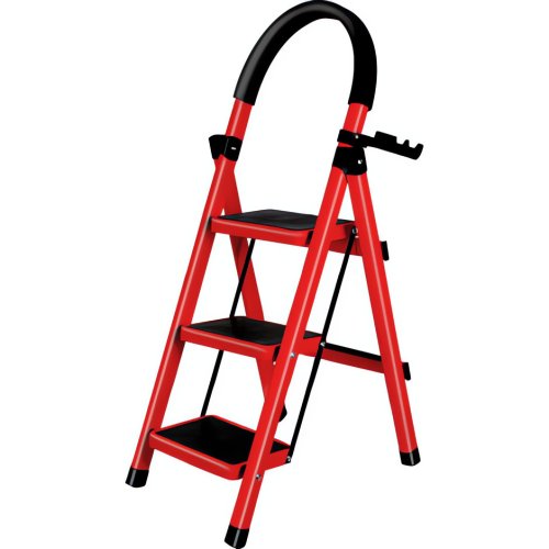 Pronett XJ5819 Skladacie schodíky, tri stupne, červené, 100 kg