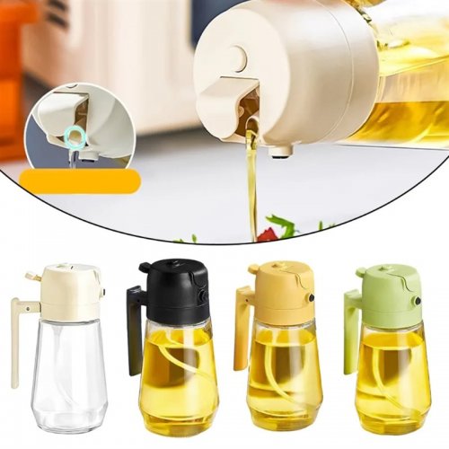 Pronett XJ5749 Rozprašovač - dávkovač na olej 2 v 1, 450 ml, zelená