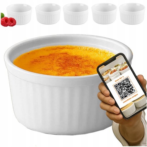 Ruhhy 25705 Zapékací keramická miska 6 ks, bílá