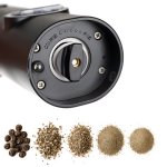 Ruhhy 25558 Sada elektrických mlýnků na sůl pepř 2 ks, černá