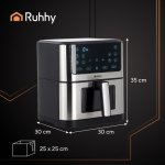 Ruhhy 25512 Horkovzdušná fritéza 8 l, 1800 W, stříbrná