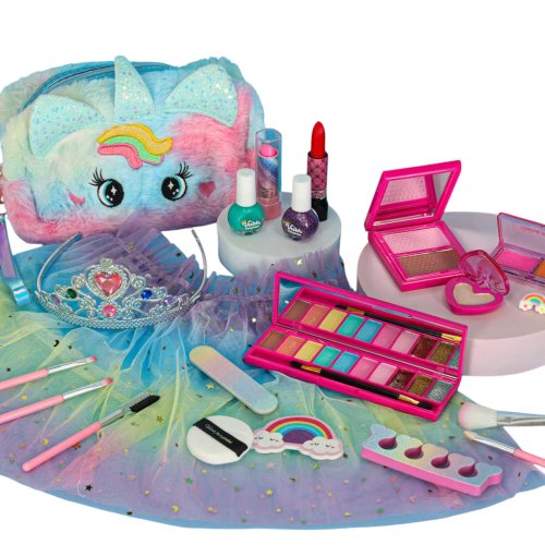 KIK KX3050 Plyšová kozmetická súprava s motívom jednorožca pre dievčatá