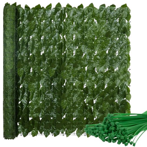 Foxter 2882 Balkónová zástěna s tmavě zelenými listy 300 x 100 cm
