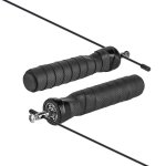 Rebel RBA-3203 švihadlo s gumovou rukojetí, závaží 2x100g a kovovým ložiskem, nastavitelné, 300cm, černá