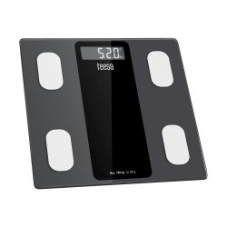 Teesa TSA0813 Analytická osobní váha Bluetooth 180 kg, šedá