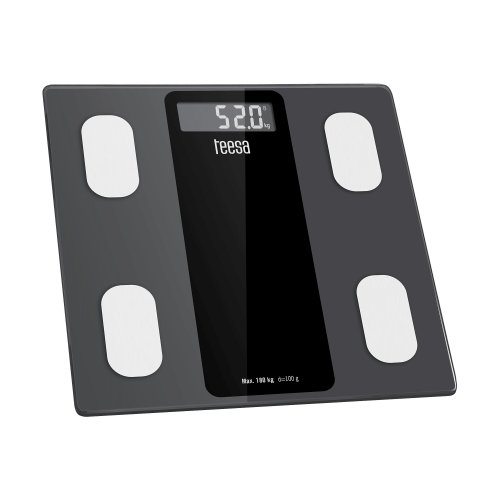 Teesa TSA0813 Analytická osobní váha Bluetooth 180 kg, šedá