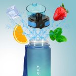 KIK KX3071 Sportovní láhev na vodu pro školáky, 600 ml, modrozelená