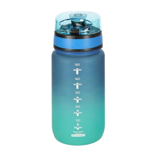 KIK KX3071 Sportovní láhev na vodu pro školáky, 600 ml, modrozelená