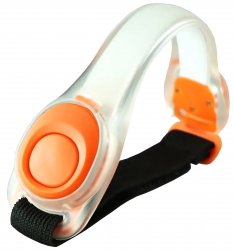 APT ZD101 Nastaviteľný popruh LED na ruku, oranžový