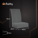 Ruhhy 25990 Elastický poťah na stoličky 6 ks, tmavosivý