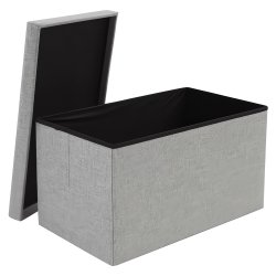 Ruhhy 25996 Taburet skládací látkový, 80 kg, 60 x 30 x 30 cm, tmavě šedá